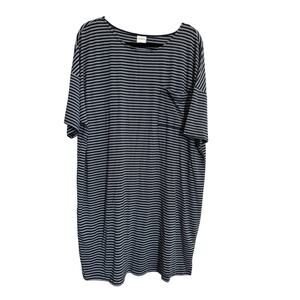 Soma Sleepshirt Nightgown Navy & white stripes Size XXL Soft Comfy #6731